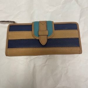 Fossil Tate Clutch Blue Multi
